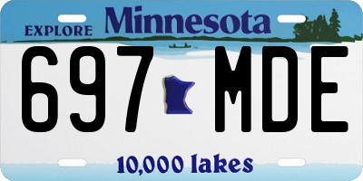 MN license plate 697MDE