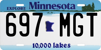 MN license plate 697MGT