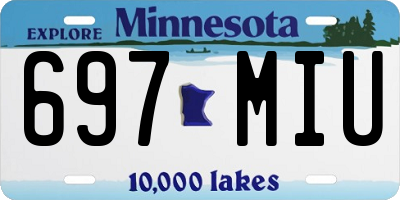 MN license plate 697MIU