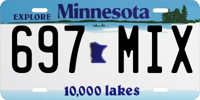 MN license plate 697MIX
