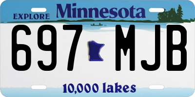 MN license plate 697MJB