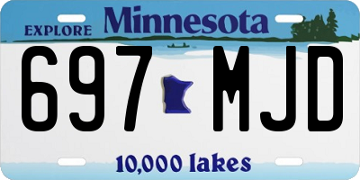 MN license plate 697MJD