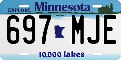 MN license plate 697MJE