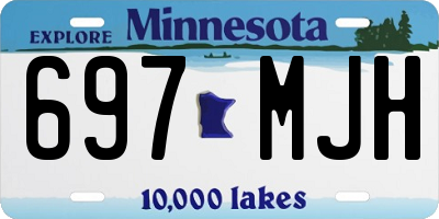 MN license plate 697MJH