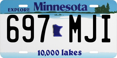 MN license plate 697MJI