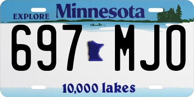 MN license plate 697MJO
