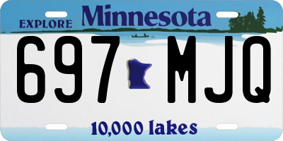 MN license plate 697MJQ