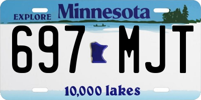 MN license plate 697MJT