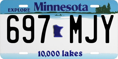 MN license plate 697MJY