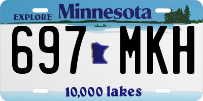 MN license plate 697MKH