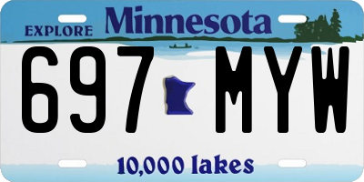 MN license plate 697MYW