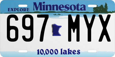 MN license plate 697MYX
