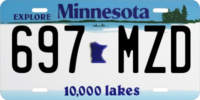 MN license plate 697MZD