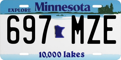MN license plate 697MZE