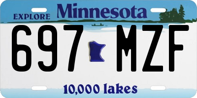 MN license plate 697MZF