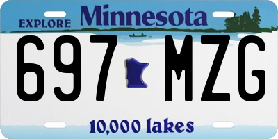 MN license plate 697MZG