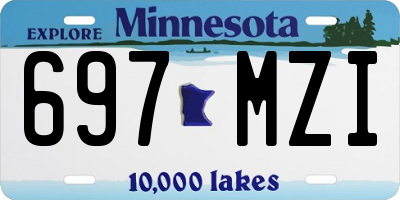 MN license plate 697MZI