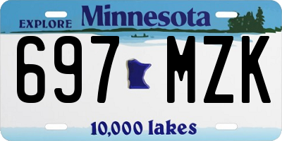 MN license plate 697MZK