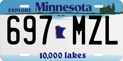 MN license plate 697MZL