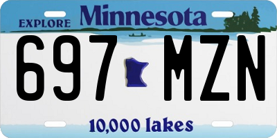 MN license plate 697MZN