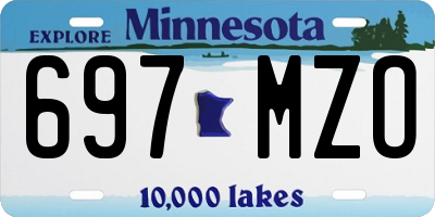 MN license plate 697MZO