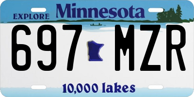 MN license plate 697MZR