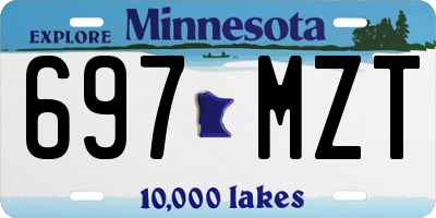 MN license plate 697MZT