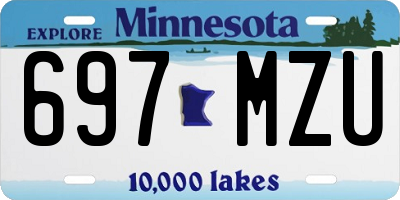 MN license plate 697MZU