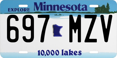 MN license plate 697MZV