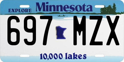 MN license plate 697MZX