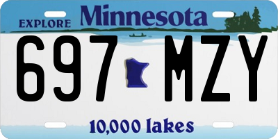 MN license plate 697MZY