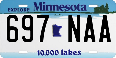 MN license plate 697NAA