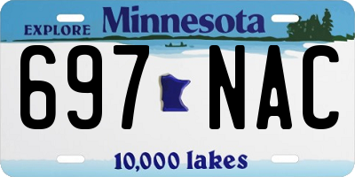 MN license plate 697NAC