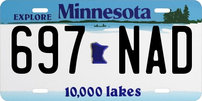 MN license plate 697NAD