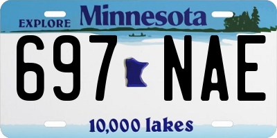 MN license plate 697NAE