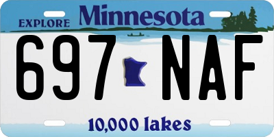 MN license plate 697NAF