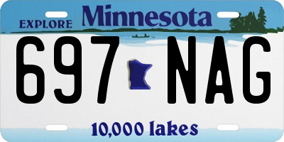 MN license plate 697NAG