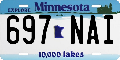 MN license plate 697NAI