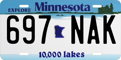 MN license plate 697NAK