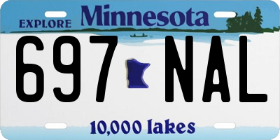 MN license plate 697NAL
