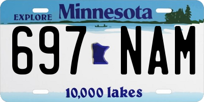 MN license plate 697NAM