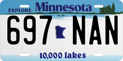 MN license plate 697NAN