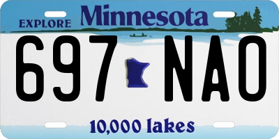 MN license plate 697NAO