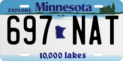 MN license plate 697NAT