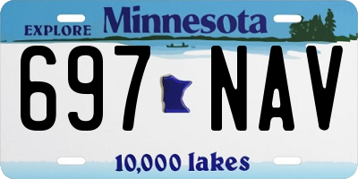 MN license plate 697NAV