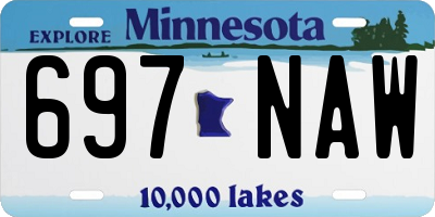 MN license plate 697NAW