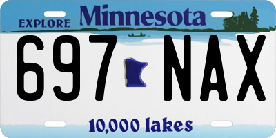 MN license plate 697NAX