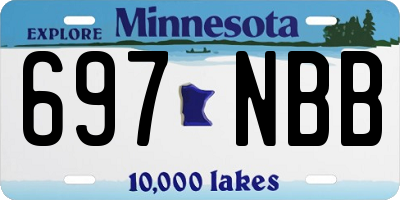 MN license plate 697NBB