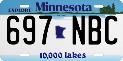 MN license plate 697NBC