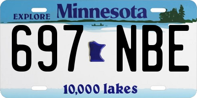 MN license plate 697NBE